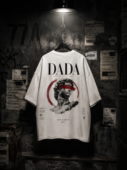 DADA Statue Oversized T-Shirt White